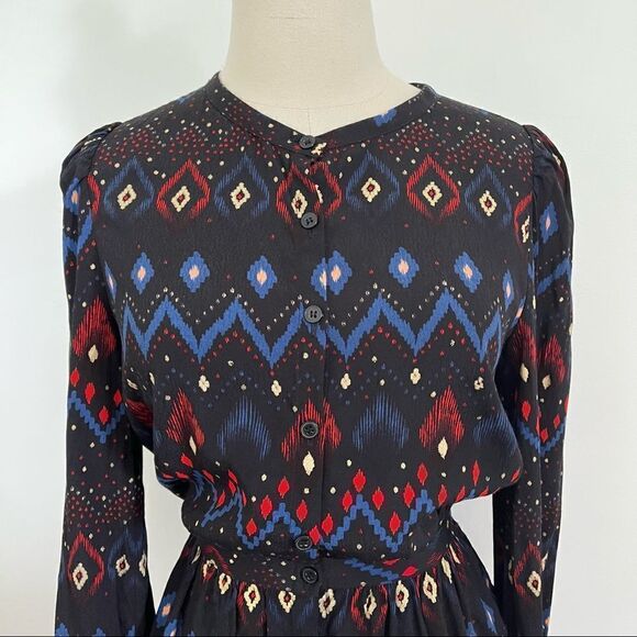 & Other Stories Ikat Printed Button Down Blouse 0 New with minor defect - Picture 3 of 9